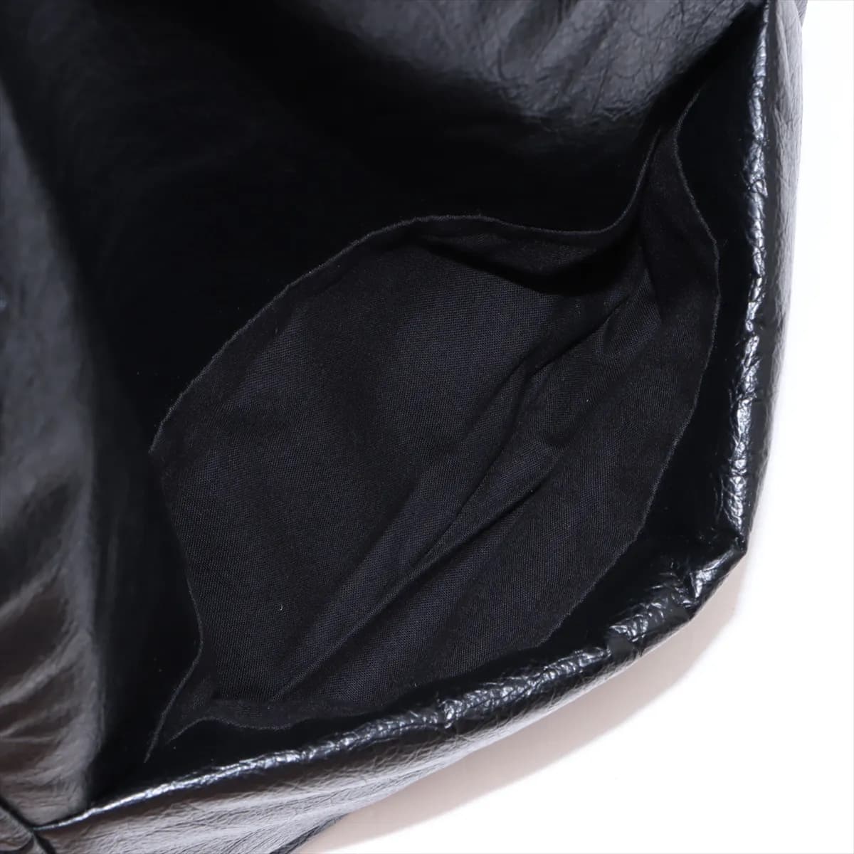 Monaco Leather Chain Shoulder Bag in Black
