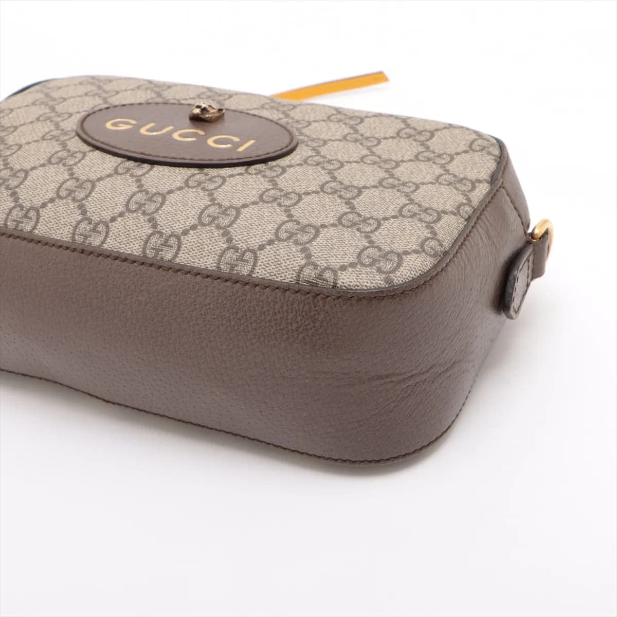 GG Supreme Tiger Head Shoulder Bag in Brown