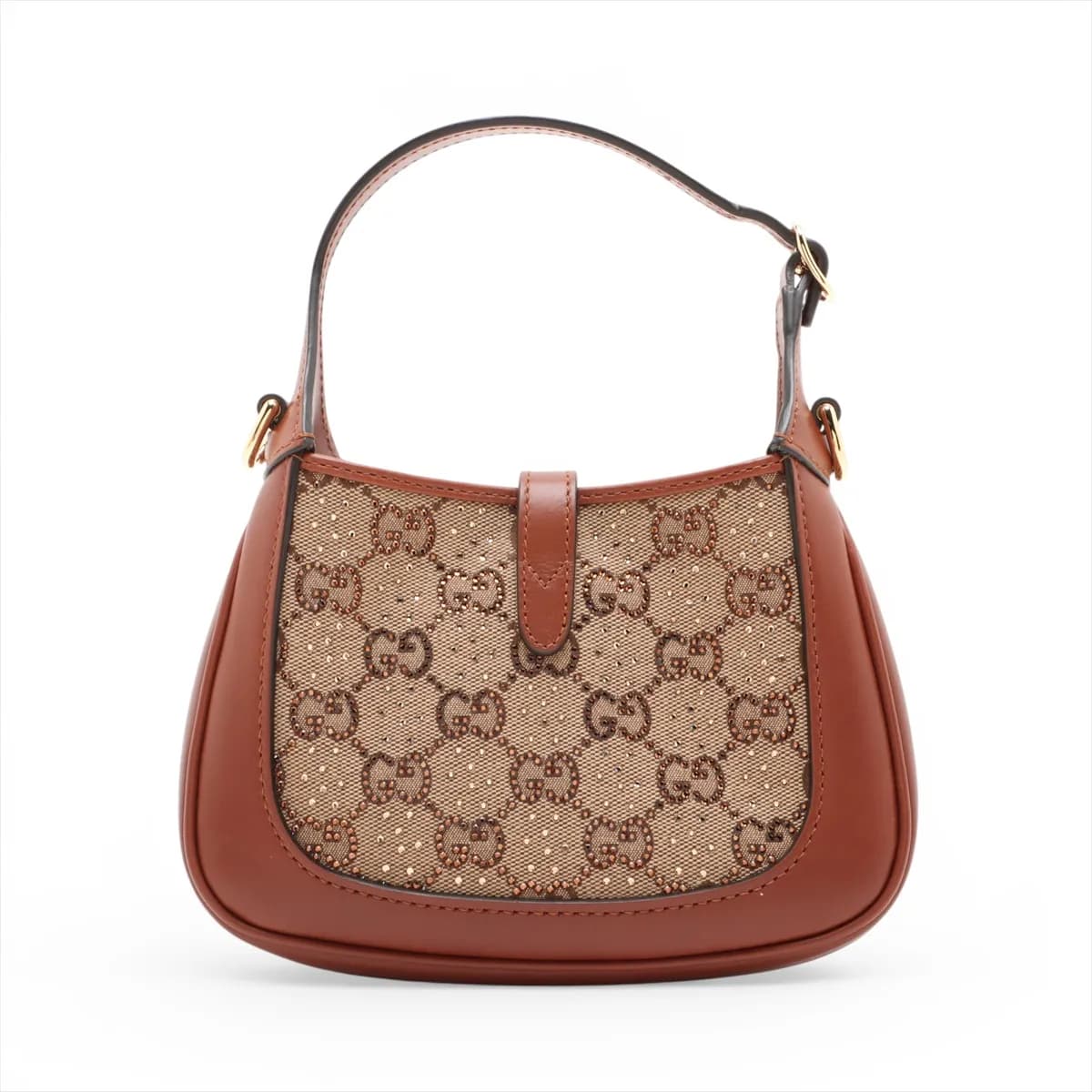 Jackie 1961 GG Canvas Shoulder Bag in Brown
