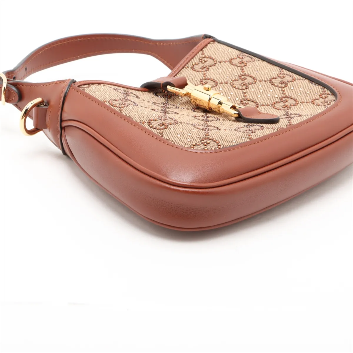 Jackie 1961 GG Canvas Shoulder Bag in Brown