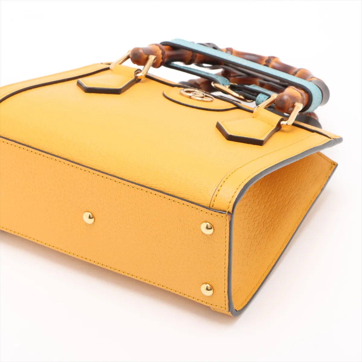 Bamboo Diana Leather 2-Way Handbag in Yellow