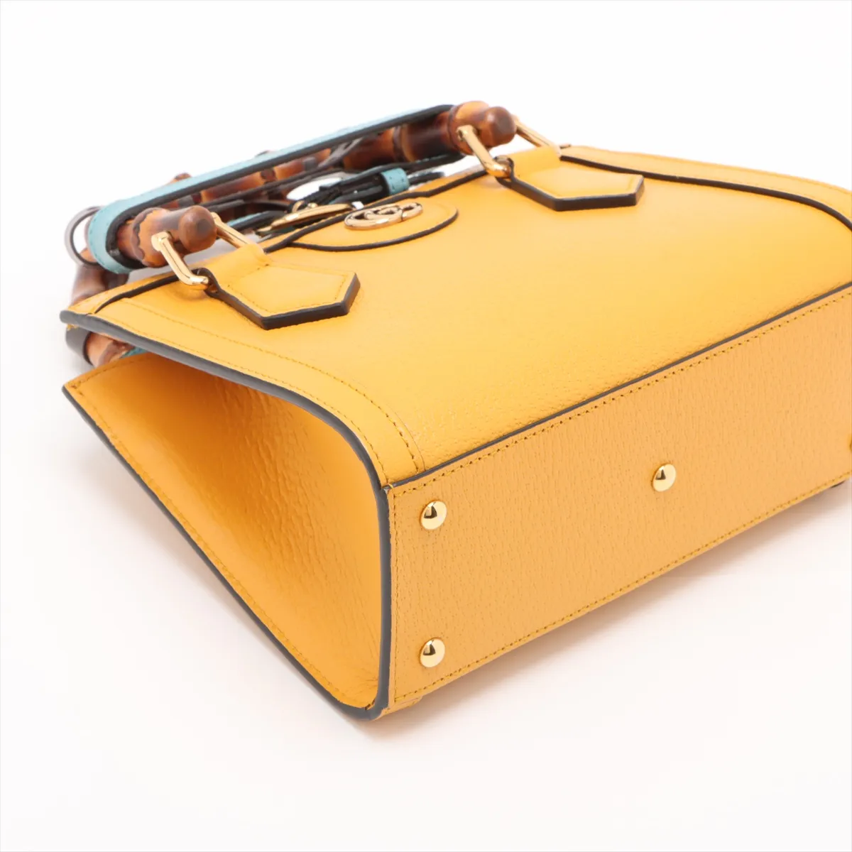 Bamboo Diana Leather 2-Way Handbag in Yellow