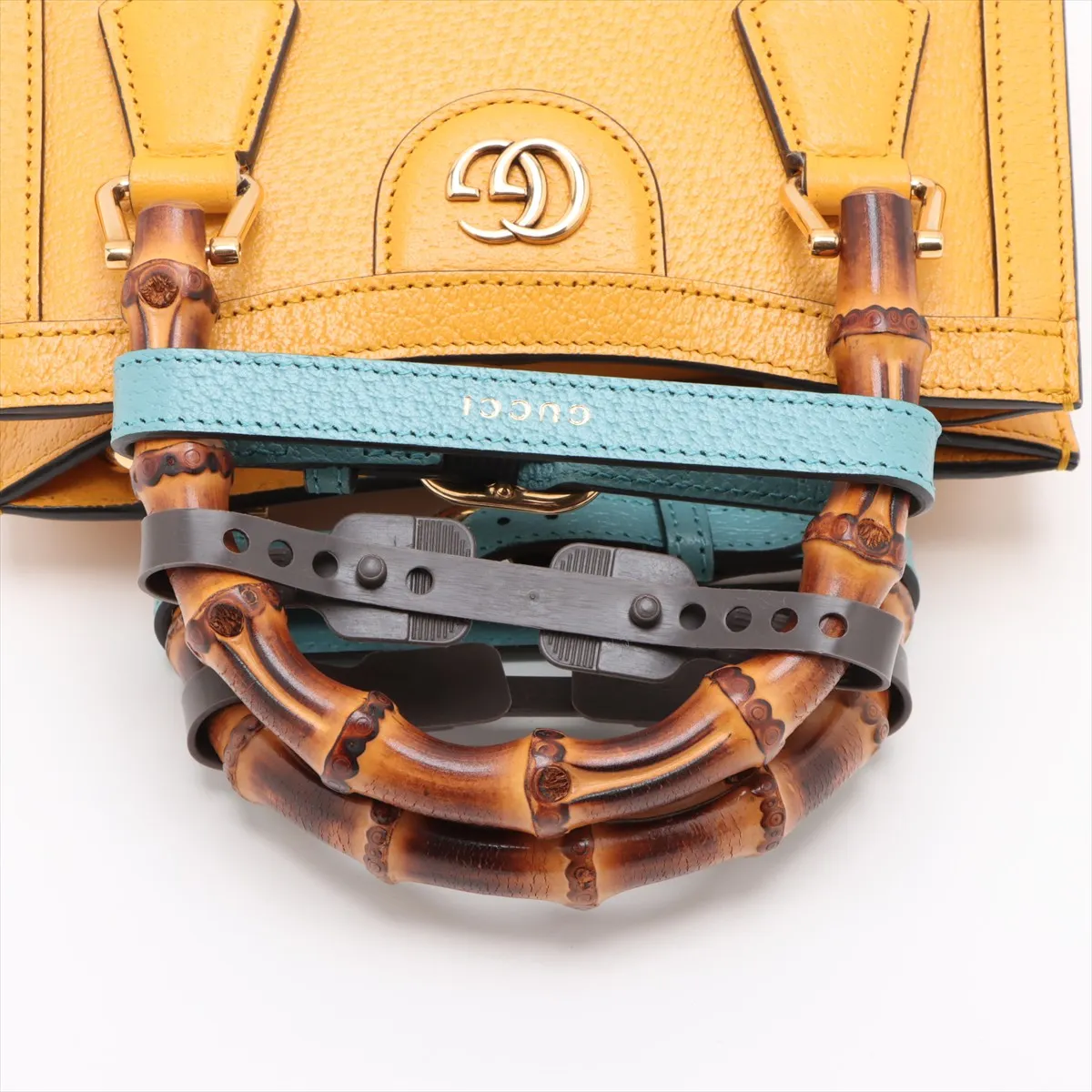 Bamboo Diana Leather 2-Way Handbag in Yellow
