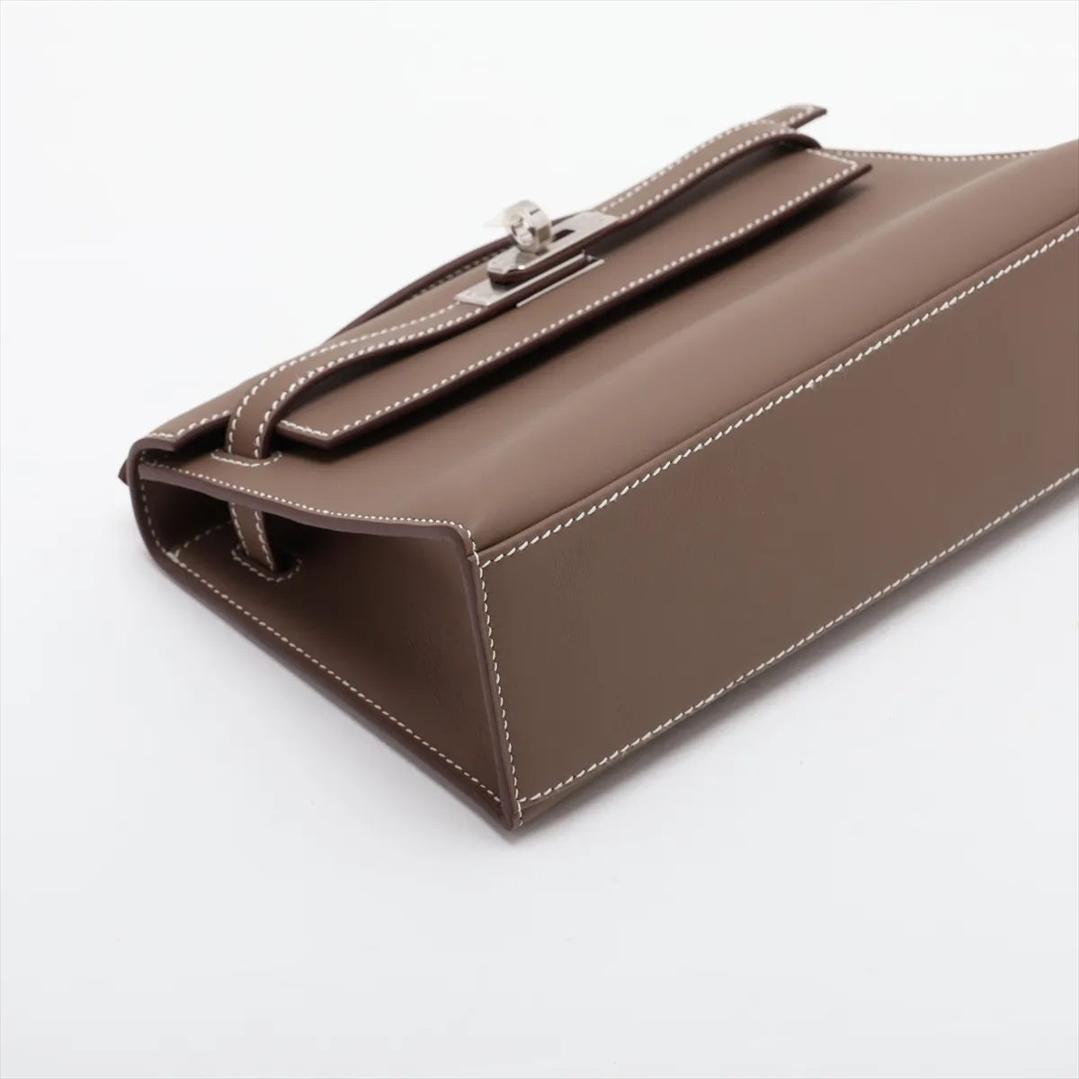 Kelly Pochette in Etoupe Swift Leather