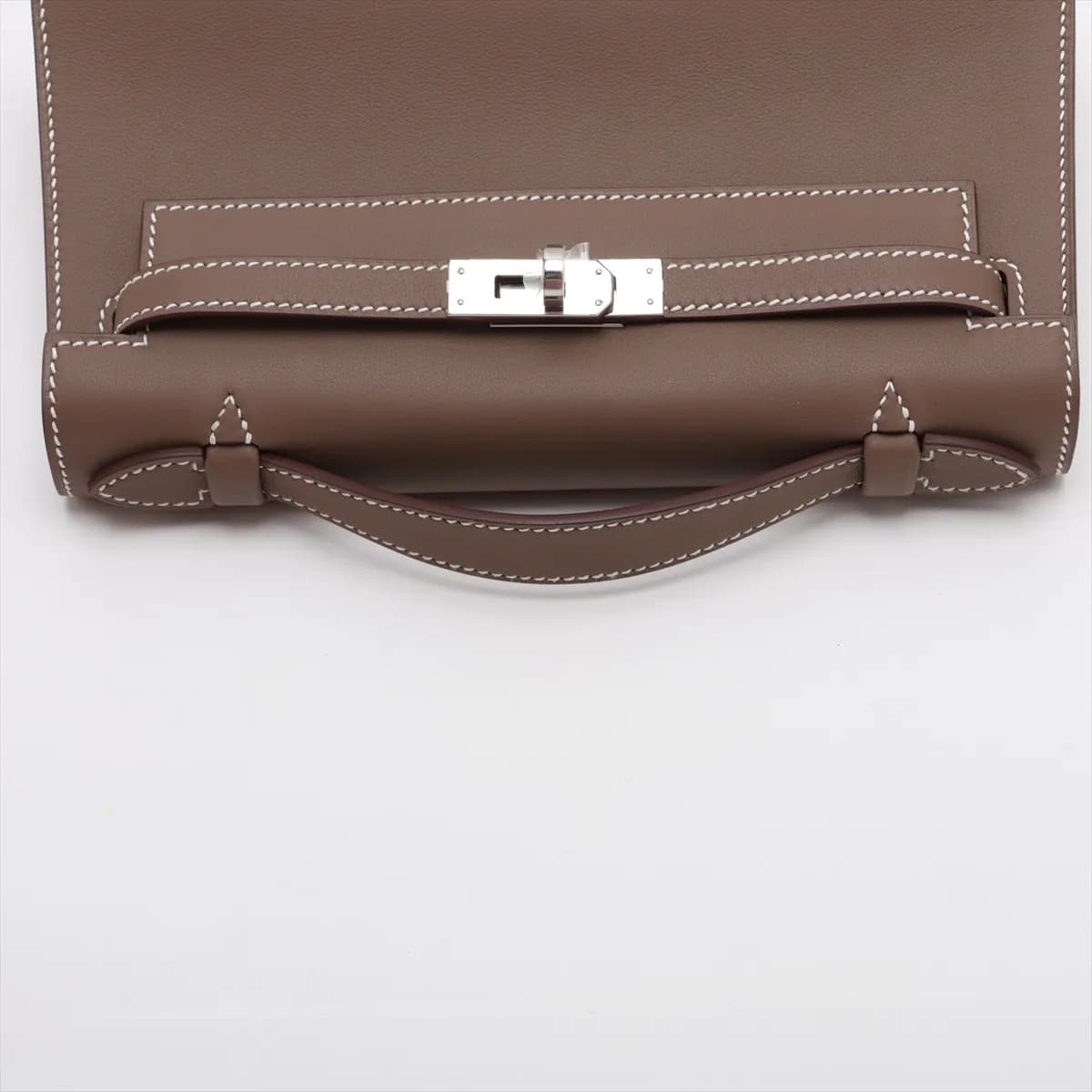 Kelly Pochette in Etoupe Swift Leather