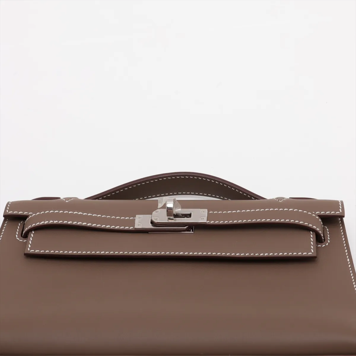 Kelly Pochette in Etoupe Swift Leather